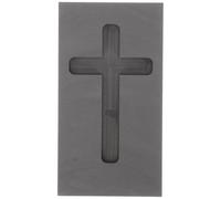 Didiseaon Graphite Cross Casting Mold Ingot Mold with Corrosion Resistance Thermal Conductivity Black for Teaching Experiments Gold Silver