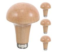 Didiseaon Graver Handle Replace Wooden Mushroom Shape 4Pcs Ergonomic Handle for Woodcarving Engraving and Screwdrivers