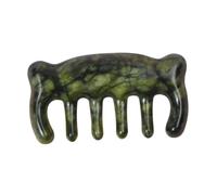 Didiseaon Green Jade Scalp Massage Comb Handheld Scraping Tool for Hair Care Gentle Guasha Board for Daily Relaxation Scalp Stimulation and Hair Strengthening Present