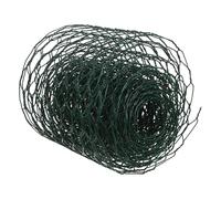 Didiseaon Green Plastic Coated Hexagonal Chicken Wire Mesh 0.85Mm Thick 16Mm Hole 0.1M X 4M Roll for Garden Plant Support Floral Wire Netting and Poultry Fencing