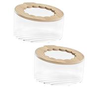 Didiseaon Guinea Pig Hamster Urinal Bath Basin Wooden Lid Plastic Construction Sturdy Slip for Daily Use