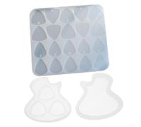 Didiseaon Guitar Picks Storage Box with 3pcs DIY Silicone Molds Epoxy Casting Mold for Handmade Guitar Plectrums Crafting Accessories Sturdy Resin Mirror Surface Suitable for Musicians