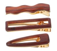 Didiseaon Hair Clips Secure and Stylish for Women 3pcs Wooden Mini Side Barrettes in Chinese Style Hair Accessories Made of Wood, for Pairing Traditional Outfits like Cheongsams and Daily