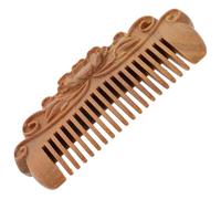 Didiseaon Hair Styling Comb Mini Portable Anti-static Massage Comb for Women Handmade Durable Hair Care Tool with Elegant Relief Design Peony