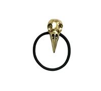 Didiseaon Halloween Hair Accessory 3D Plague Doctor Crow Skull Band Alloy Metal Bronze 5x2.5x0.3cm Punk Elastic Hair Tie for Women Girls Unique Design Costume Party