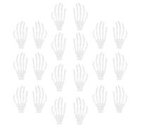 Didiseaon Halloween Mini Skeleton Hands: 20pcs Hanging Realistic Miniatures Human Bones Crafts Horror Prop Haunted House Creepy Decoration for Halloween Graveyard Party Supplies