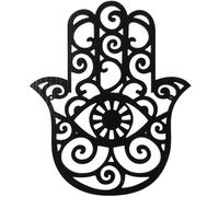 Didiseaon Hamsa Hand Hand Shaped Beautiful Texture Pattern Evil Eye Wall Decor Made of Sturdy Density Board Vintage Style Wall Hanging Decoration for Living Room or Bedroom