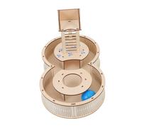 Didiseaon Hamster Maze Toy Wooden Labyrinth Tube Tunnel Climbing Bridge Small Pet Exercising Playground for Hamsters and Rodents Indoor Activity Random Color