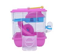 Didiseaon Hamster Platform Cage Pet House Multi-chamber Hide Pink Acrylic Small Pet Villa Cage