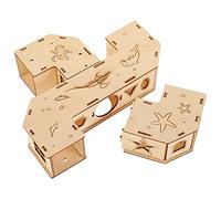 Didiseaon Hamster Tunnel Maze Toy Small Pet Wood Labyrinth Activity Toy Funny Hamster Exploring Pet