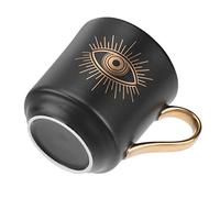 Didiseaon Hand-Painted Turkish Ceramic Coffee Cup Evil Eye Marker Decorative Tea Mug for Home Office Comfortable Handle Flat Base Suitable for Coffee Tea Milk