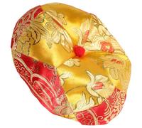 Didiseaon Handcrafted 5-Inch Gold Cloth Singing Bowl Cushion Pad with Cotton Fabric for Prayer Bowls Decorative Sound Holder Mat Suitable for Meditation and Tibetan Singing
