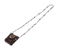 Didiseaon Handmade Boho Flower Crossbody Bag Lightweight Coconut Shell Ethnic Woven Purse for Women Summer Travel Everyday Use with Beaded Sling and Embroidered Design