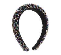 Didiseaon Handmade Boho Style Bling Sparkly Headband for Women Vintage Wide Hair Band Beaded Jeweled Fashion Hair Accessories for Girls