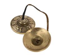 Didiseaon Handmade Copper Meditation Cymbal Bell with Six-character for Yoga and Religious Ceremony Sound Healing Chime for Mindfulness and Spiritual Practice