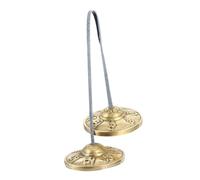 Didiseaon Handmade Copper Meditation Cymbal Bell with Six-syllable for Yoga and Religious Rituals Tibetan Percussion Instrument for Meditation and Sound Healing for Yoga Lovers and Spiritual