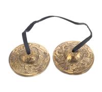 Didiseaon Handmade Nepal Brass Finger Cymbals Mini Tingsha Bell Percussion Instrument Small Practice Zills for Dance Music and Spiritual Rhythm Sessions