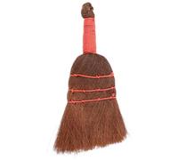 Didiseaon Handmade Palm Fiber Broom and Desktop Duster Short Handle Cleaning Brush for Home and Office, Mini Palm Fiber Duster for Table and Car Interior Dust Removal