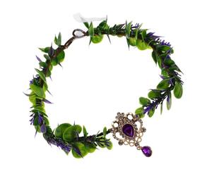 Didiseaon Handmade -style Eyebrow Pendant Fairy Crown Elven Crown Blossom Twigs for Themed Parties Elegant Bridal Floral Headpiece