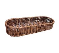 Didiseaon Handwoven Decorative Bread Basket Elegant Oval Shape for Kitchen and Dining Table Versatile Storage for Snacks and Utensils Stylish Imitation Wicker Serving Tray Easy to Clean Desi
