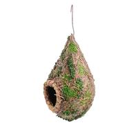 Didiseaon Handwoven Straw Hanging Birdhouse Outdoor Gardening Bird Nest Decor, Handmade Woven Birdcage Accessory for Small Birds, 1pcs