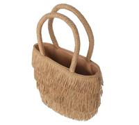 Didiseaon Handwoven Summer Straw Tote Bag for Women Vintage Woven Beach Handbag with Tassel Lightweight Holiday Bag for Vacation Picnic and Outdoor Activities