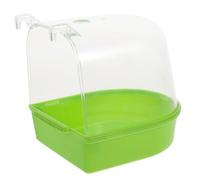 Didiseaon Hanging Bird Bath for Cage Abs Parrot Shower Box Lightweight Plastic Bathing Tub for Parrots Small Birds Natural Stress Relief Safe with Smooth Edges