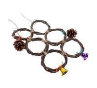 Didiseaon Hanging Bird Cage for Parrots Climbing Ring Chewing Natural Stand for Parakeets Cockatiels Love Birds Promotes Activity Reduces Destructive Behavior