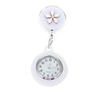 Didiseaon Hanging Nurse Watches Women Pocket Watch Fob for Doctors Student Chest Clip on Nursing Medical Zinc Alloy White