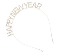 Didiseaon Happy Year Rhinestone Headband for Women Compact Hairband Party Accessory for Year Celebrations Lightweight Elegant Design for Festive Photos and Memories