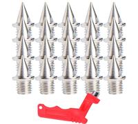 Didiseaon Hard Steel Track Spikes with Good Elasticity and Lightweight Design for Running Shoes Replacement 20pcs Silver Shoe Nails for Athletic Tracks and Sports Enthusiasts