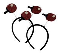 Didiseaon Headband with Smooth Surface Cloth and Iron Wire Material 2pcs Table Tennis Racket Shaped Multi-functional Use Party Headwear for Sports Party for Stage Performance and Themed
