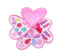 Didiseaon Heart Shaped 4-layer Makeup Box Set, Plastic Pretend Play Cosmetics Kit for Everyday Fun and Parties