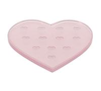 Didiseaon Heart-shaped Eyelash Grafting Pad Glass Delay Plates for Eyelash Extensions Glue Storage Scratch-resistant for Professional Lash Bonding
