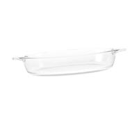 Didiseaon Heat-Resistant Oval Glass Baking Dish with Double Handles High Borosilicate Oven-Safe Pan for Cheese Salad Storage and Household Baking