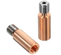 Didiseaon Heatbreak Melts Filament Faster and Easy to Use for Bi-Metal 2pcs 3D Printer Accessories, Golden Heat Break Tube Filament and Compatible 3D Printers