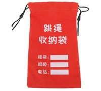 Didiseaon Heavy-duty Canvas Skipping Rope Bag Writable Surface, Portable Drawstring Sports Storage Pouch and Students, for Classroom Use and Jump Rope Organizing