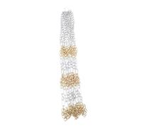 Didiseaon Heavy-duty Chain Basketball Net Portable Replacement for Standard and Youth Hoops Easy to Install Basketball Accessory for Indoor Outdoor Sports and Competitions Metal Silver Gold