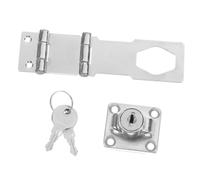 Didiseaon Heavy Duty Keyed Hasp Lock for Cabinets and Drawers Zinc Alloy Safety Lock with Twist Knob Quick Install Latch for Closet Doors and Cupboards Reliable Security for Home and Office