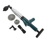 Didiseaon High Pressure Air Drain Pump Kit with Replaceable Heads Sewer Plunger for Toilet Bathroom Kitchen Sink Bathtub and Floor Drain Unblocking Tool