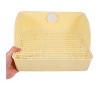 Didiseaon High Wall Small Pet Litter Box Tray with Splash Prevention Spacious Rabbit Potty Trainer Toilet for Guinea Pigs Chinchillas and Bunnies Corner Design for Clean Cage Environment
