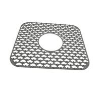 Didiseaon Hollow Silicone Kitchen Sink Draining Mat Non Slip Grey Clover Design with Central Hole Flexible Pad for Dish Drying Countertop Drainage and Air Circulation