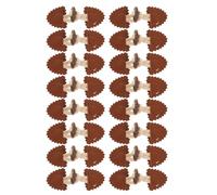 Didiseaon Horn Toggle Buttons with Cotton Thread 8 Pairs Pu Leather Comfortable Wear Replacement Coffee Colour, for Revamping Coats and Shawls for Winter Coats and Jackets