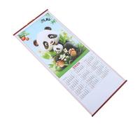 Didiseaon Horse Year Wall Calendar Faux Rattan Hanging Scroll Chinese Lunar Year Decoration Artistic Monthly Calendar for Living Office Gift of Blessings