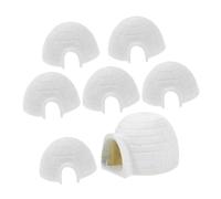 Didiseaon Ice House Figurine Realistic Igloo Decor with Polar Animals Lightweight Craft for Desktop Decoration Cognitive Learning