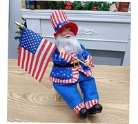 Didiseaon Independence Day Party Ornament Delicate Old Man Doll Decor with Uncle Sam Hat Unique Home Decoration for Family Friends Festival Celebration