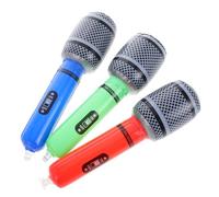 Didiseaon Inflatable Rock Microphone Toy 24cm Blow up Microphone Party Supply for Boys and Girls Cognitive Play Music Concert Theme