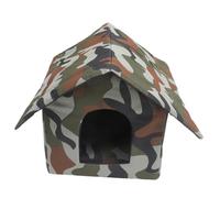 Didiseaon Insulated Outdoor Cat Shelter with Elevated Weatherproof Design and Soft Mat Collapsible Cat Tent Wind and Rain Resistant Refuge for Winter Protection