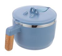 Didiseaon Insulated Stainless Steel Noodle Bowl with Handle and Valve Lid Portable Round Bento Bowl for Breakfast Soup Salads Snacks Food Container for Home Dorm Office