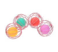 Didiseaon Interactive Plastic Cat Toy Balls 4pcs Chase and Scratching Play Balls for Kittens and Cats Indoor Pet Toys Random Color